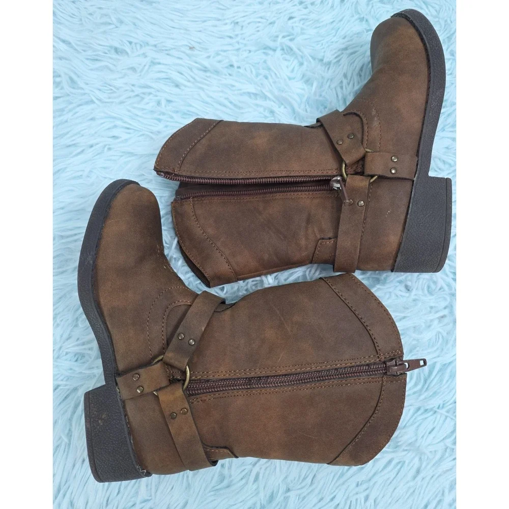 Disney Pixar Toy Story Woody Bullseye Kids Cowboy Boots Size 11 Brown Western